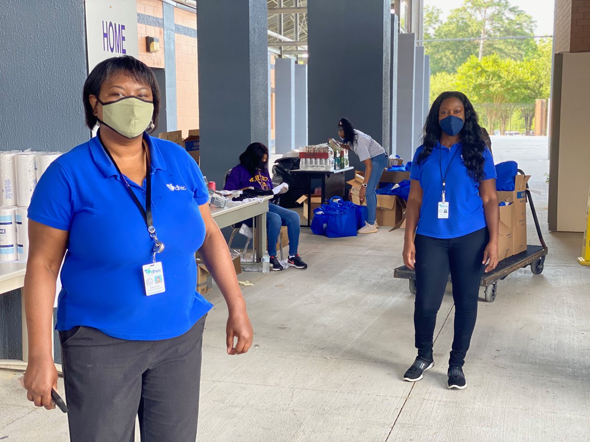 Keisha D Long working at the Benedict COVID Testing event