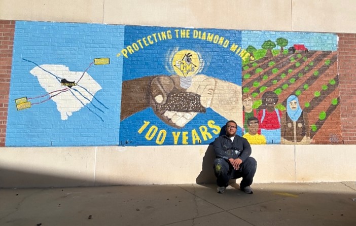 Columbia Local Artist Mark Dreher completes mural for Lower Richland High School