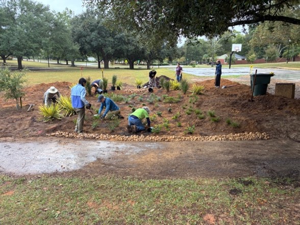 Gills Creek Watershed Association design rain garden at Rosewood Park Columbia, South Carolina