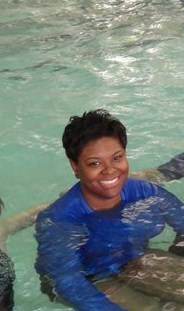 Keisha Long at water aerobics